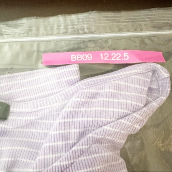 Lane Bryant Lavender and White Stripe Long Sleeve Ribbed Top - Picture 8 of 8